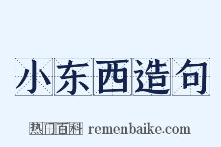 小东西造句是什么意思的图片